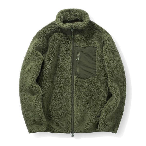 Áo Khoác Lông Cừu Giả Khóa Kéo Thời Trang Thu Đông Cho Nam Nữ