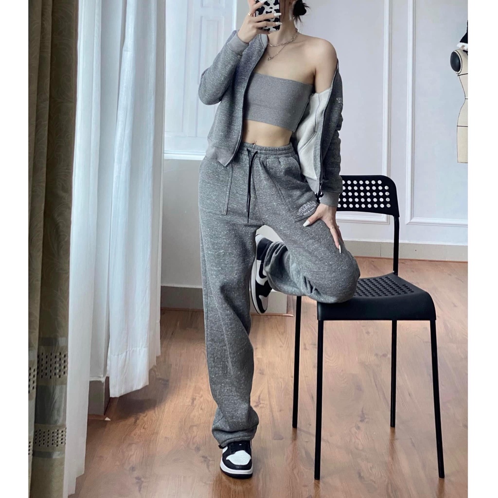 Spots Set - Set Nỉ Bông Quần Suông, Áo Bomber THESIS