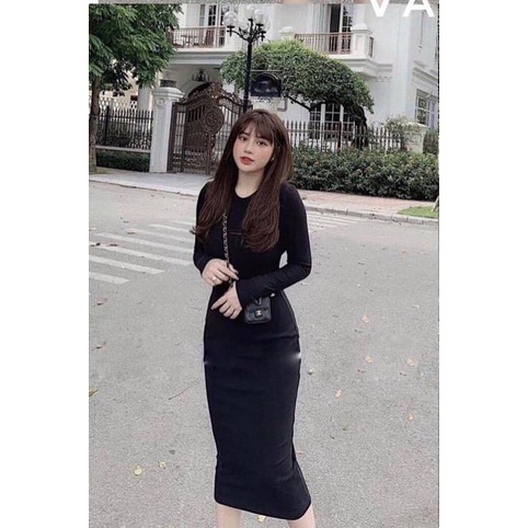 Váy len tăm body 3 màu Đỏ, Đen và hồng vỏ đỗ Jullie.De' Clothing