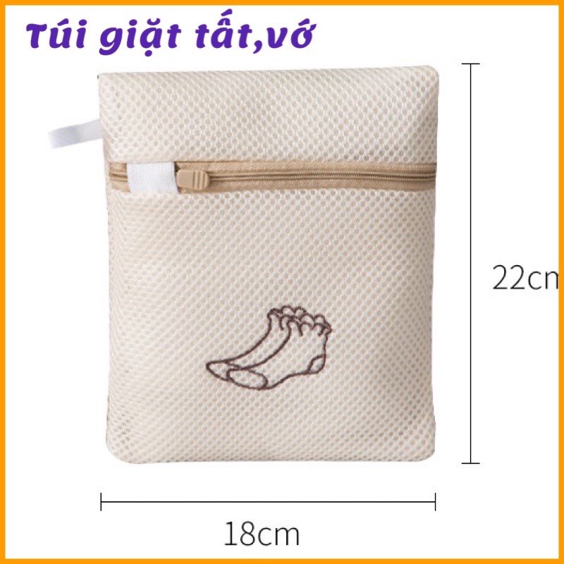 Túi giặt tất vớ cao cấp 3 lớp, túi lưới giặt quần áo vớ chắc chắn