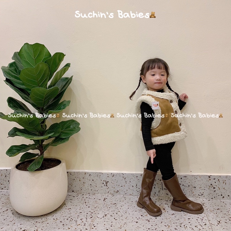 Áo gile da lộn cho cả bé trai và gái Suchin