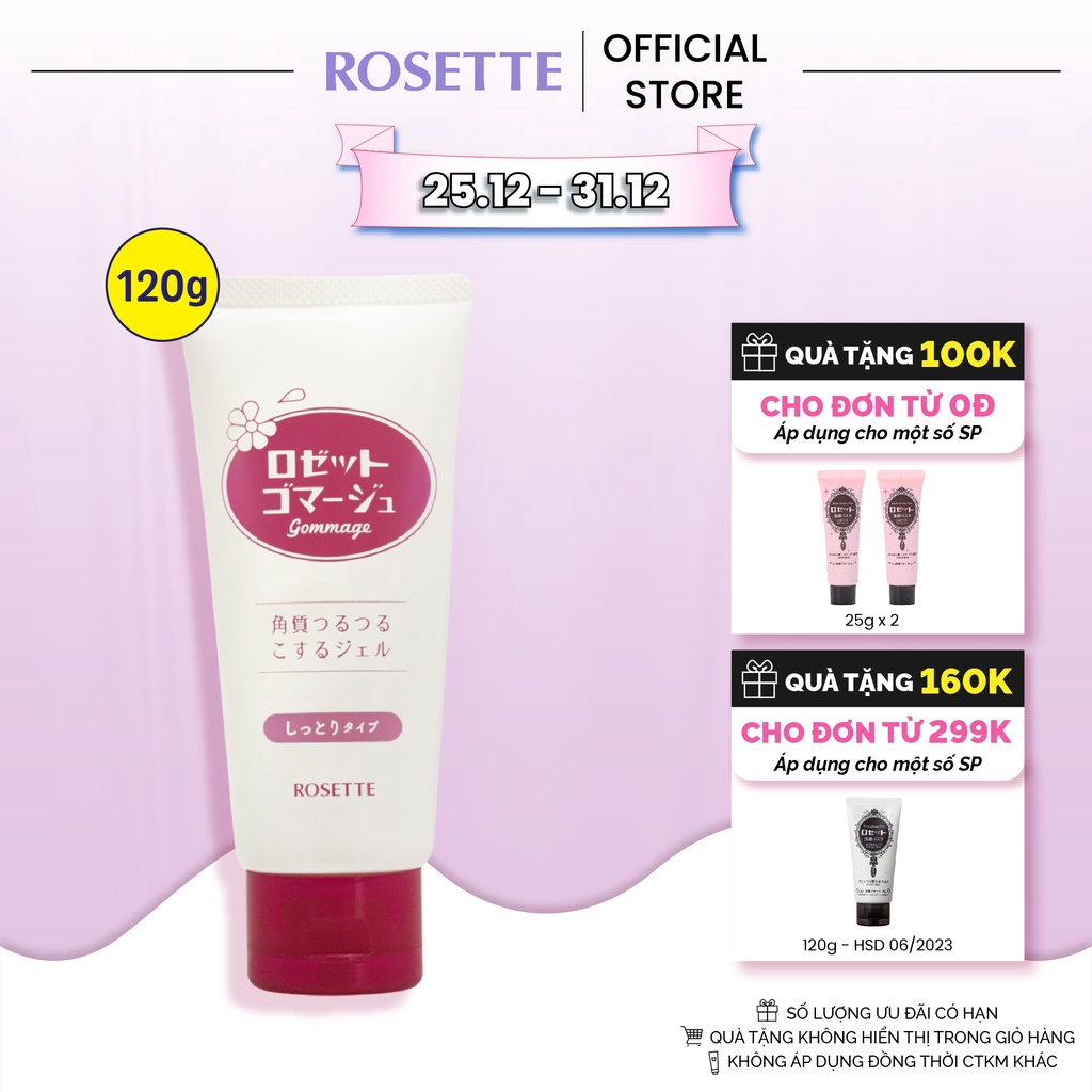 Tẩy Tế Bào Chết Dành Cho Da Khô Rosette Gommage Moist 120g