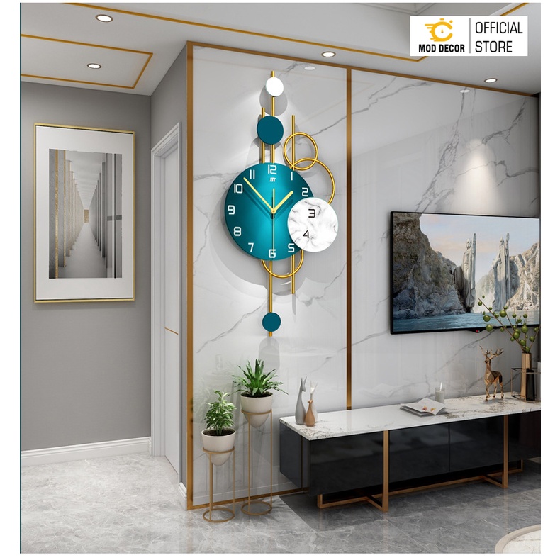 Đồng hồ treo tường trang trí công phượng, tráng gương MOD Decor, Lianzhang JJT mã 20131