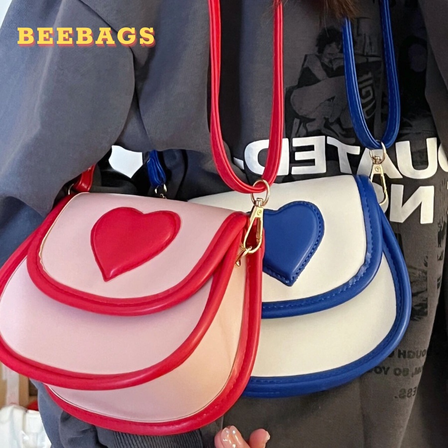 Túi Đeo Chéo Hình Trái Tim Phối Màu Cá Tính Dễ Thương | TX80 | Túi Nữ Xinh Xắn Trái Tim Nổi Đáng Yêu Đi Chơi Dễ Phối Đồ