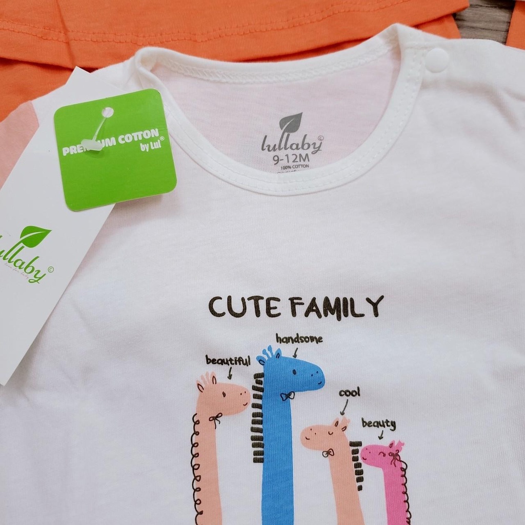 Lullaby 2023 Bộ cộc cài vai vải cotton mỏng mềm mát cho bé gái (6-16kg)