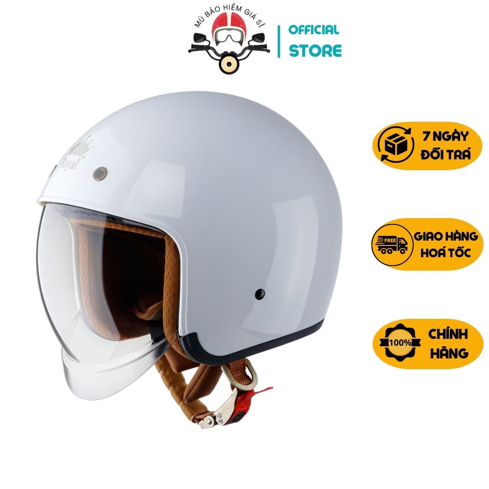 MŨ NÓN BẢO HIỂM ROYAL M139 3/4 LÓT THÁO RỜI KÍNH ÂM CHÍNH HÃNG SIZE M,L,XL.