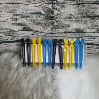 Kẹp mỏ vịt cố định, định hình cho tóc nhiều màu sắc - vỉ 12 cái giá rẻ