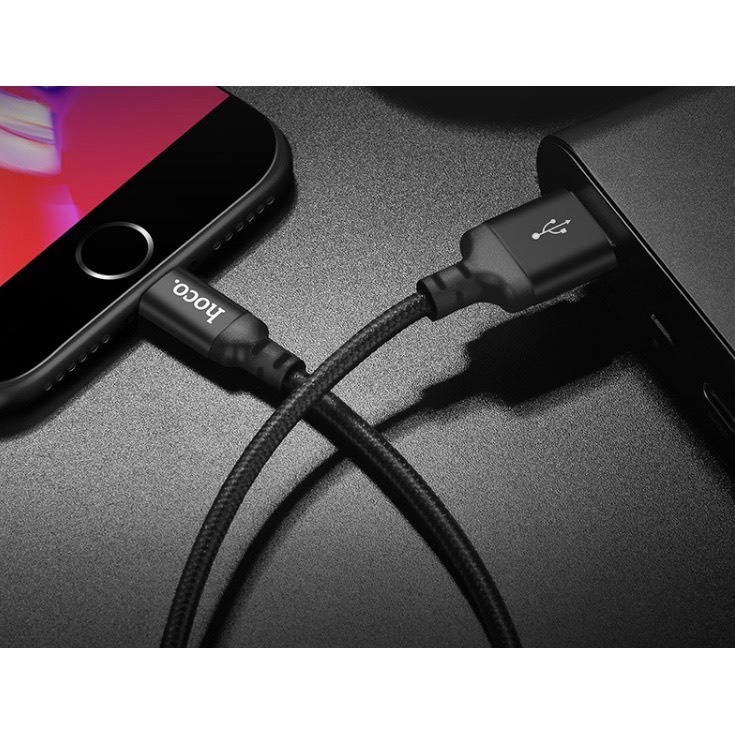 Dây Sạc HOCO Bọc Dù Sạc Nhanh 2.4A - Bảo Hành 03 Tháng