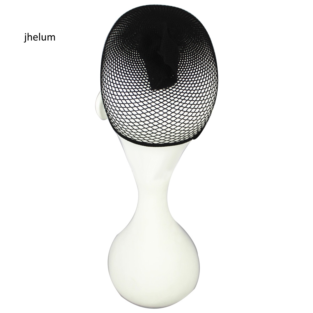 Mũ Lưới Đội Tóc Giả Bằng Nylon Co Giãn Màu Đen Dành Cho Nữ