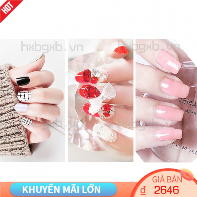 [Hàng mới về] Set 12/24 keo dán móng hai mặt chắc chắn tiện dụng