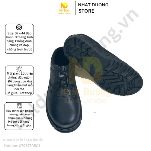 Giày bảo hộ lao động nam KCEP KS2092 da bò ,Dày bảo hộ chống đinh ,chống va đập, chống trơn trượt