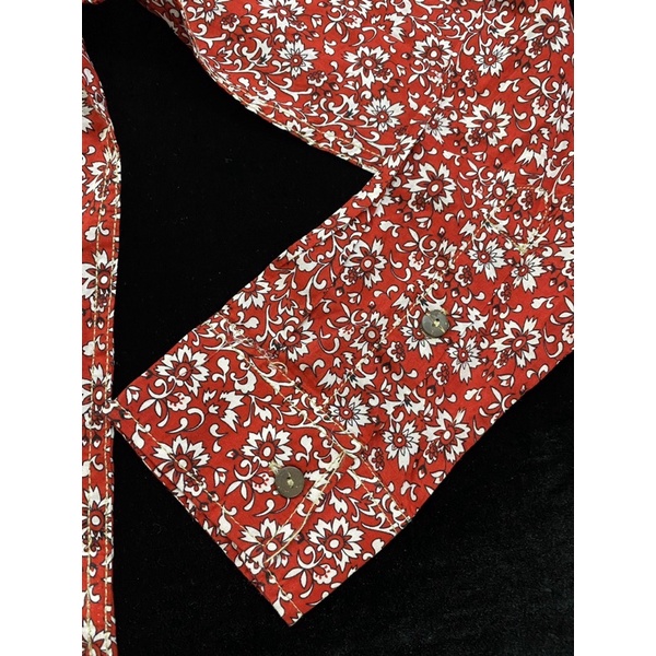 Áo sơ mi nam tay dài hoạ tiết hoa văn đỏ Nino.maxx  - Thanh lý vnxk