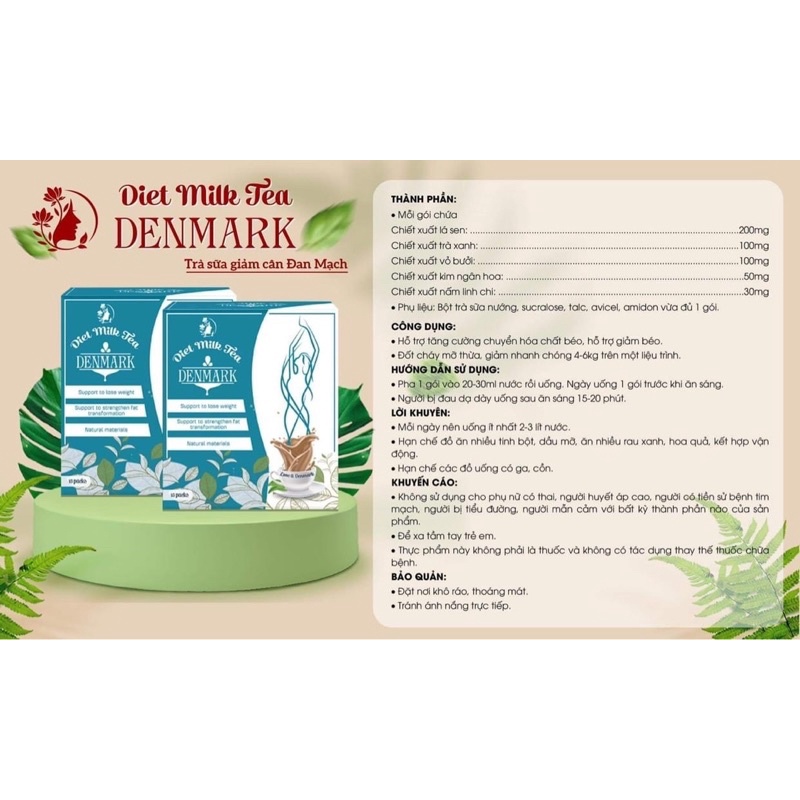 Combo 3 hộp Trà sữa Giảm Cân Đan Mạch