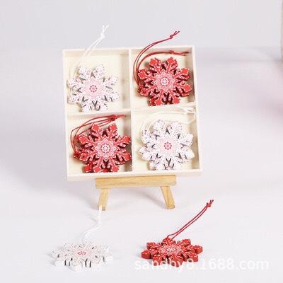 Set 12 món treo noel gỗ, combo 12 món trang trí cây thông noel, nhà cửa nhân dịp giáng sinh