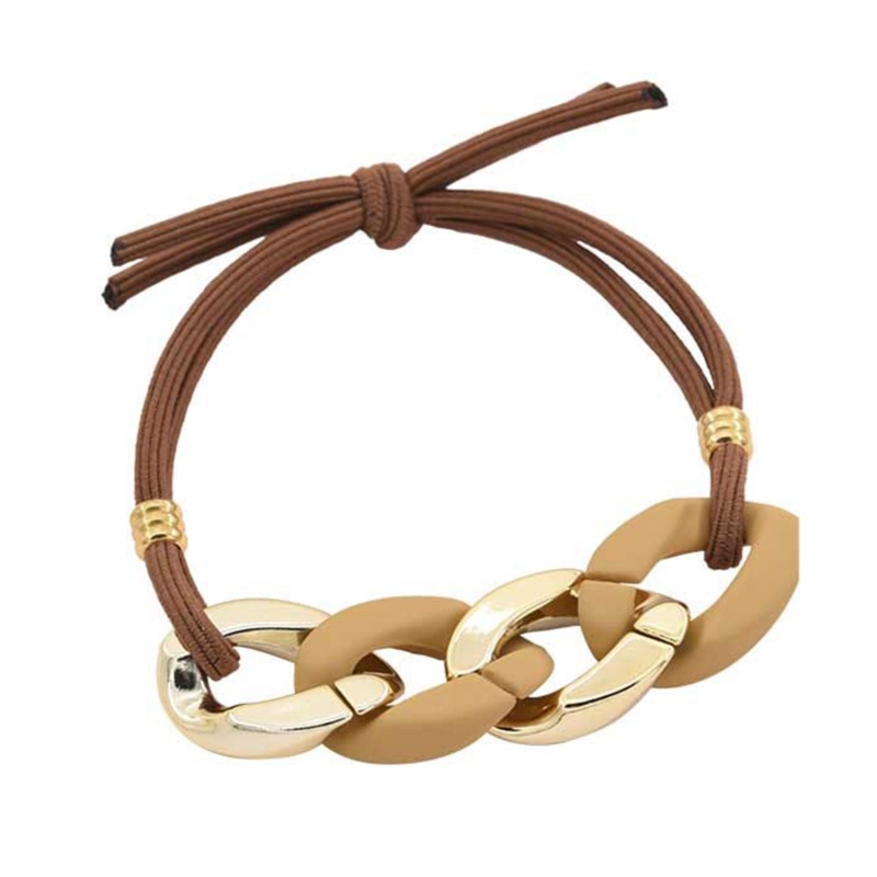 Dây Buộc Tóc Co Giãn Không Làm Tổn Thương Tóc Màu Cà Phê