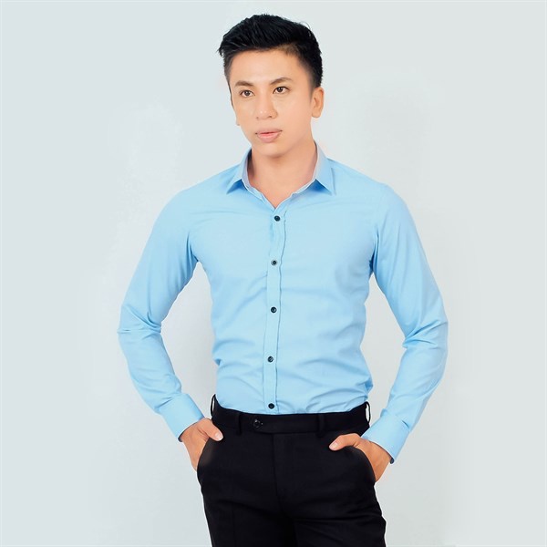 Áo sơ mi nam tay dài Hàn Quốc form body, slimfit