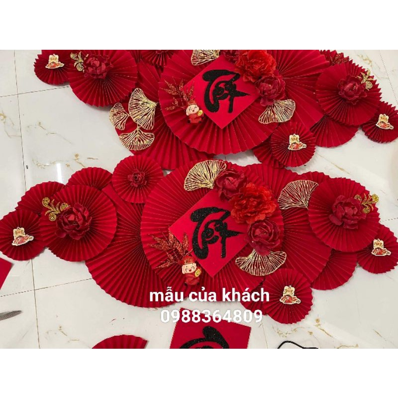 10 chữ xốp nhũ thư pháp 14cm và 17cm có keo sẵn mặt sau