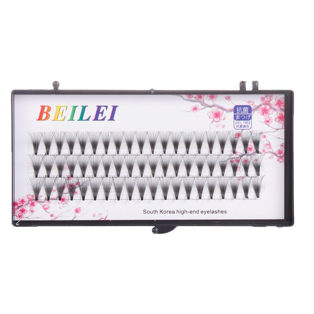 Hộp 60 Cụm Lông Mi Giả Dày 0.07mm Màu Đen Tự Nhiên