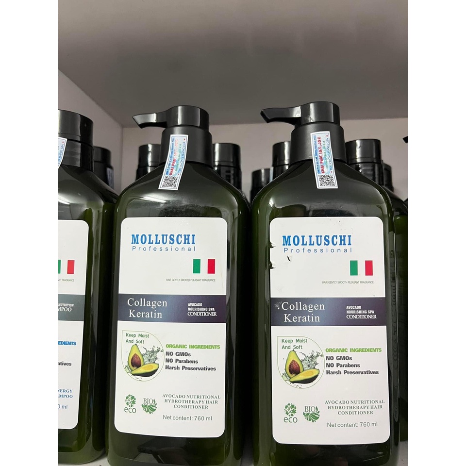 Dầu Gội Phục Hồi Molluschi 760ml x 2