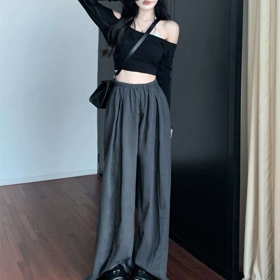 Áo thun COZOKC tay dài dáng ngắn thời trang Hàn Quốc quyến rũ cho nữ