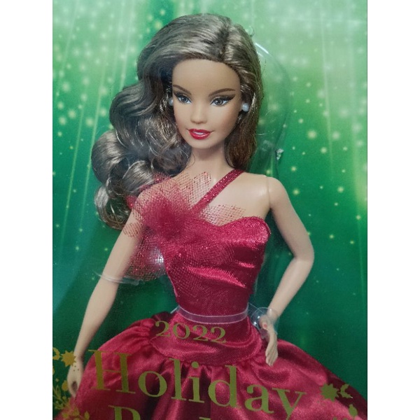 Búp bê barbie Holiday 2022 tóc nâu