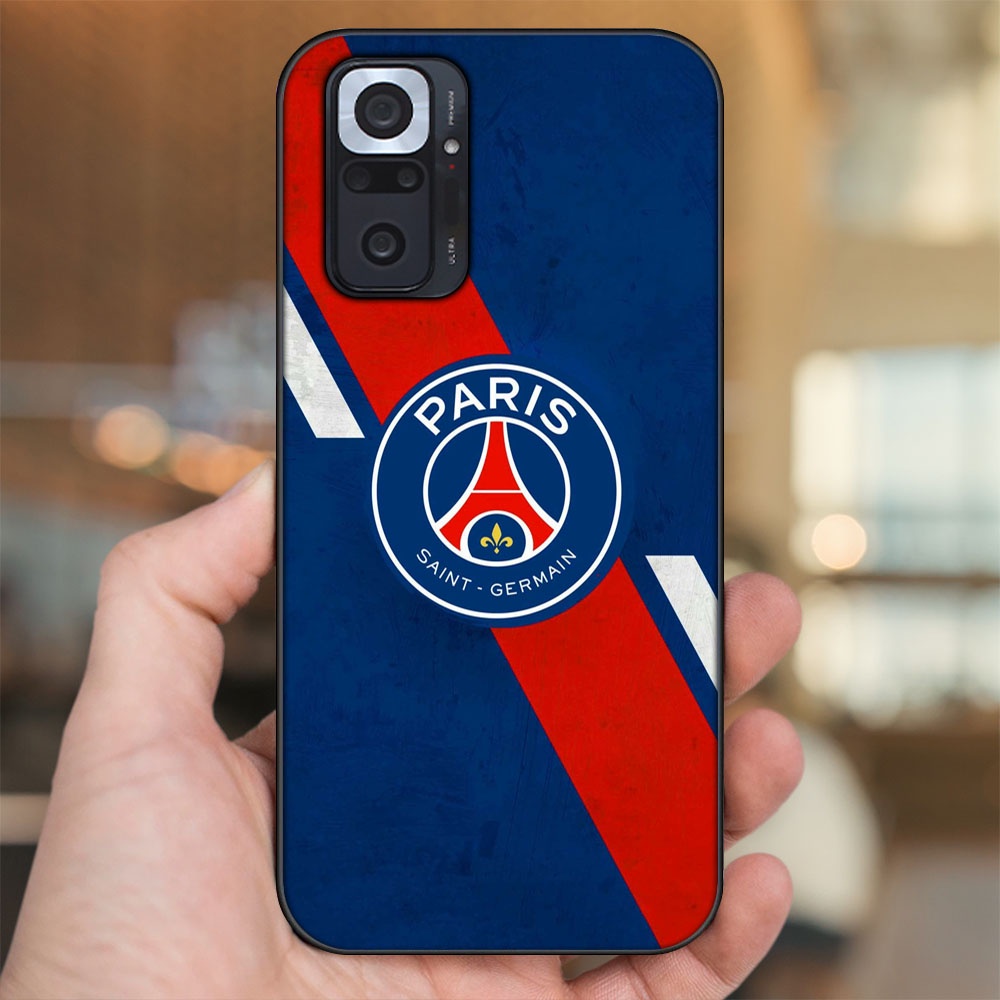 Ốp lưng Xiaomi Redmi Note 10 Pro viền đen in hình CLB Bóng Đá PSG Paris Saint Germain