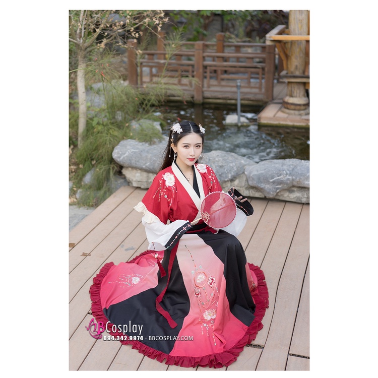 BBCOSPLAY - Hán Phục Hằng Nga Trung Thu Đôn Hoàng Xích Huyền U Linh - 13278