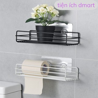 kệ inox để đồ nhà tắm, phòng bếp không cần khoan tường, kệ trang trí nhà cửa dán tường