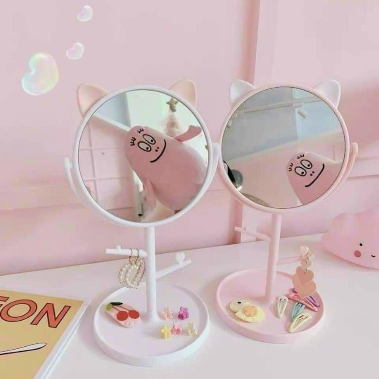 kho sỉ  Gương Tai mèo Để bàn Đáng yêu