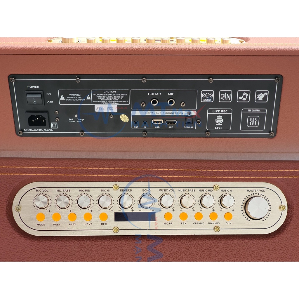Loa karaoke xách tay di động AT22 Pro. 2 bass full 2 tấc + 1 treble Hifi + 1 loa trung, công suất đỉnh và mạnh mẽ hơn.