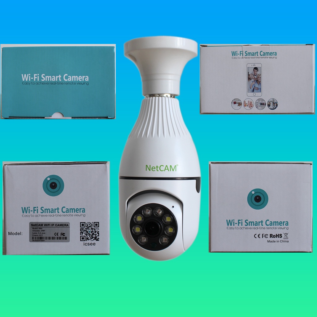 Camera IP WiFi Giám Sát An Ninh NetCAM BNA3.0, Quay quét 360 độ, Độ phân giải 3.0MP, Theo dõi hoạt động trên App ICSEE -