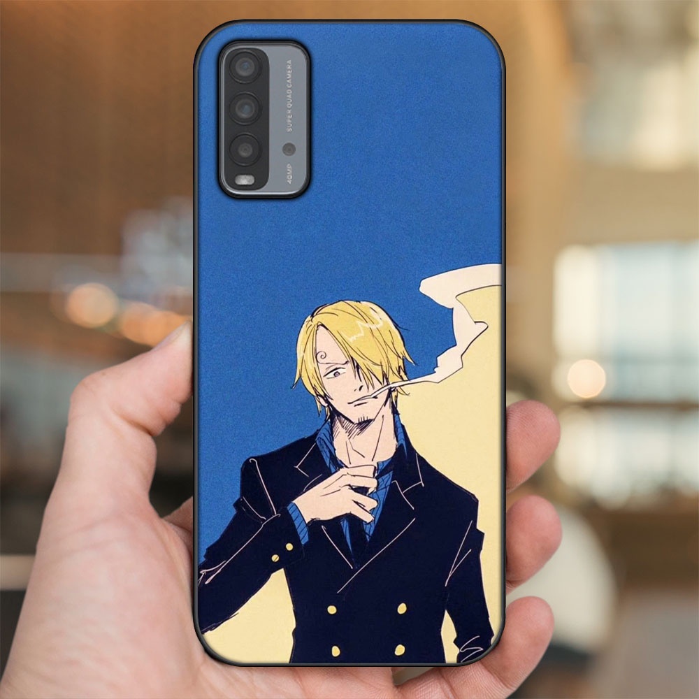 Ốp lưng Xiaomi Redmi 9T viền đen in hình Sanji One Piece Đảo Hải Tặc