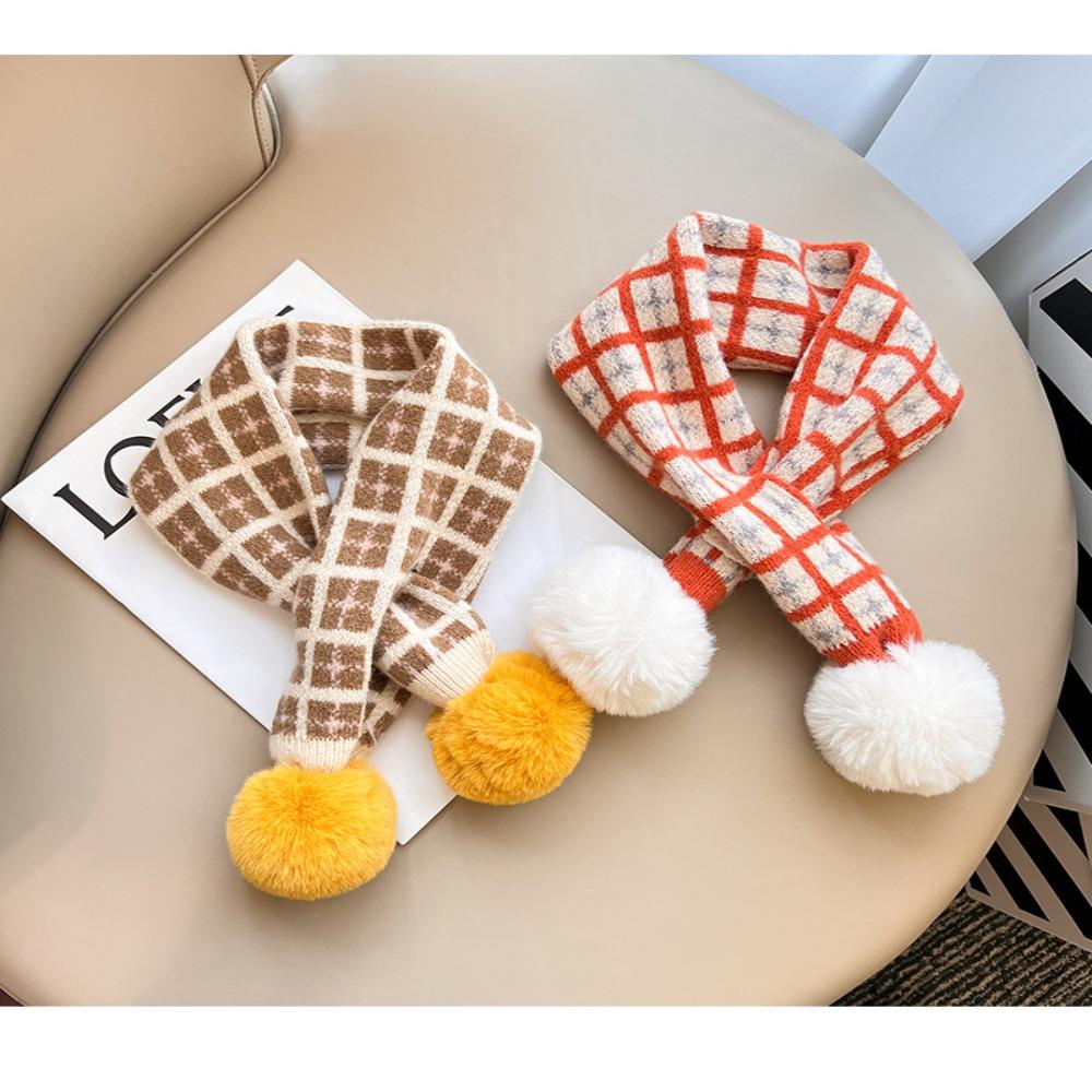 Bộ Mũ Và Khăn Choàng Cổ Họa Tiết Kẻ Sọc Đính Bóng Lông Thời Trang Mùa Đông