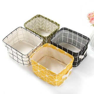 Giỏ vải vuông đựng đồ cá nhân để bàn millana shop