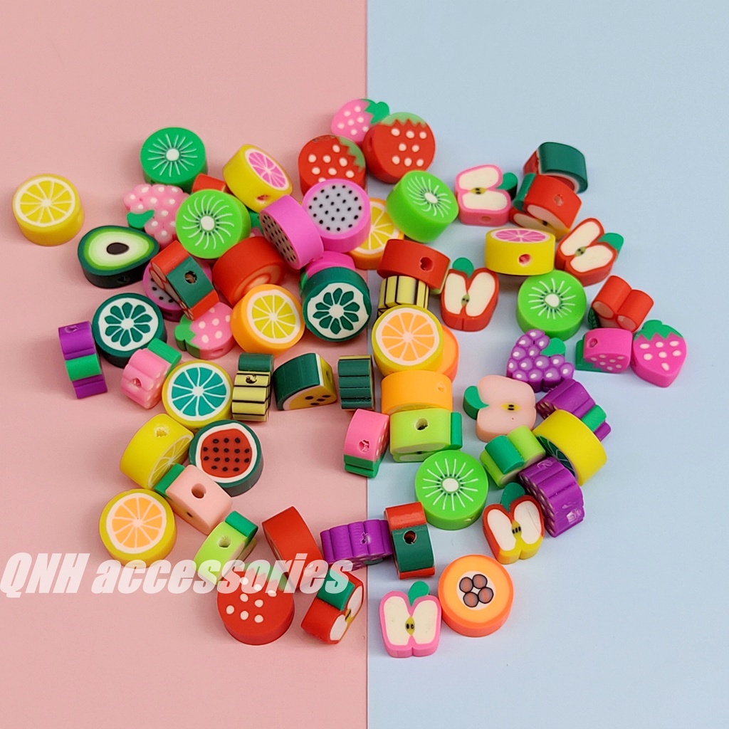 Túi 10/ 50 hạt đất sét nhiều mẫu dùng làm trang sức thủ công DIY