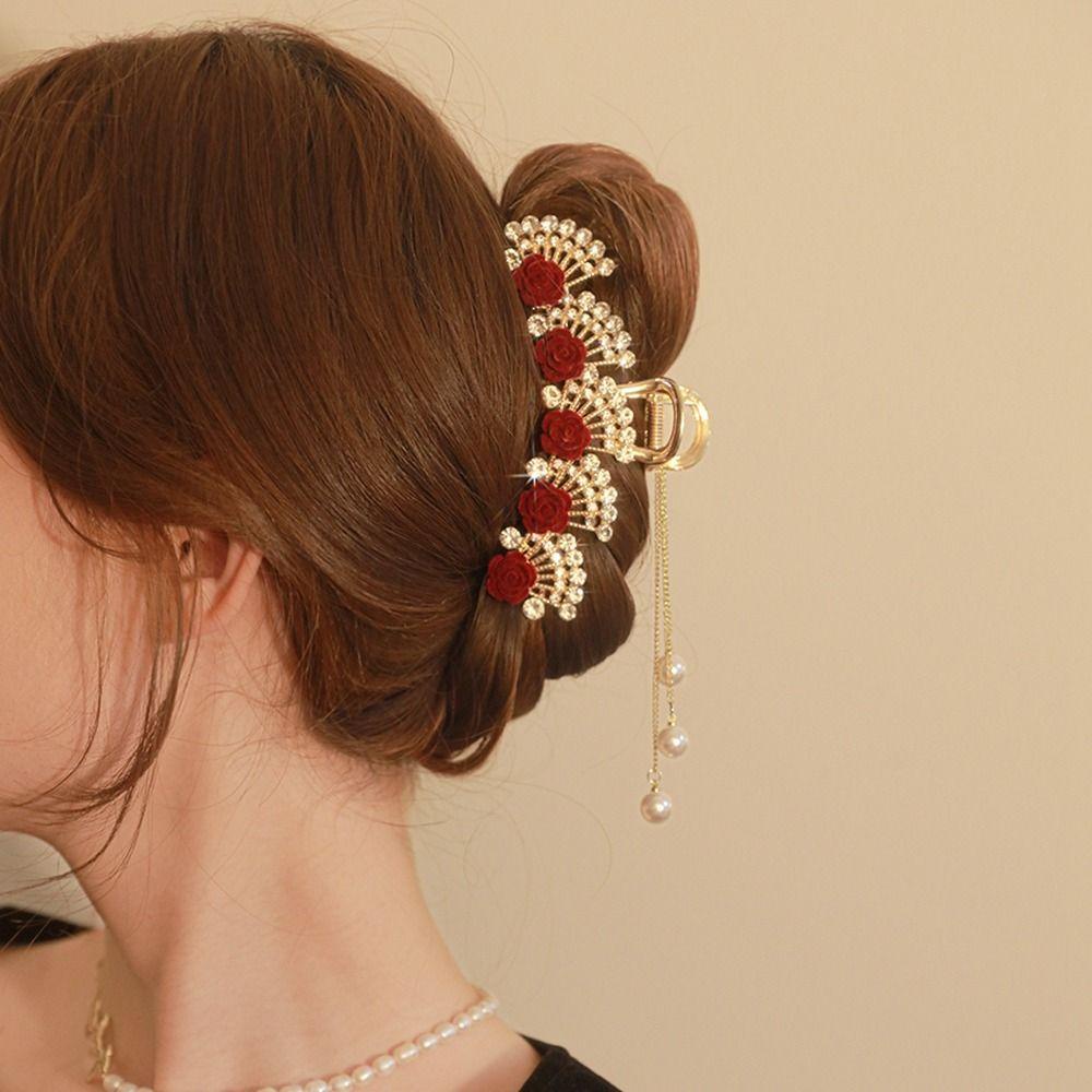 Kẹp Tóc Hình Tai Thỏ / Hoa Hồng Đỏ Mừng Năm Mới