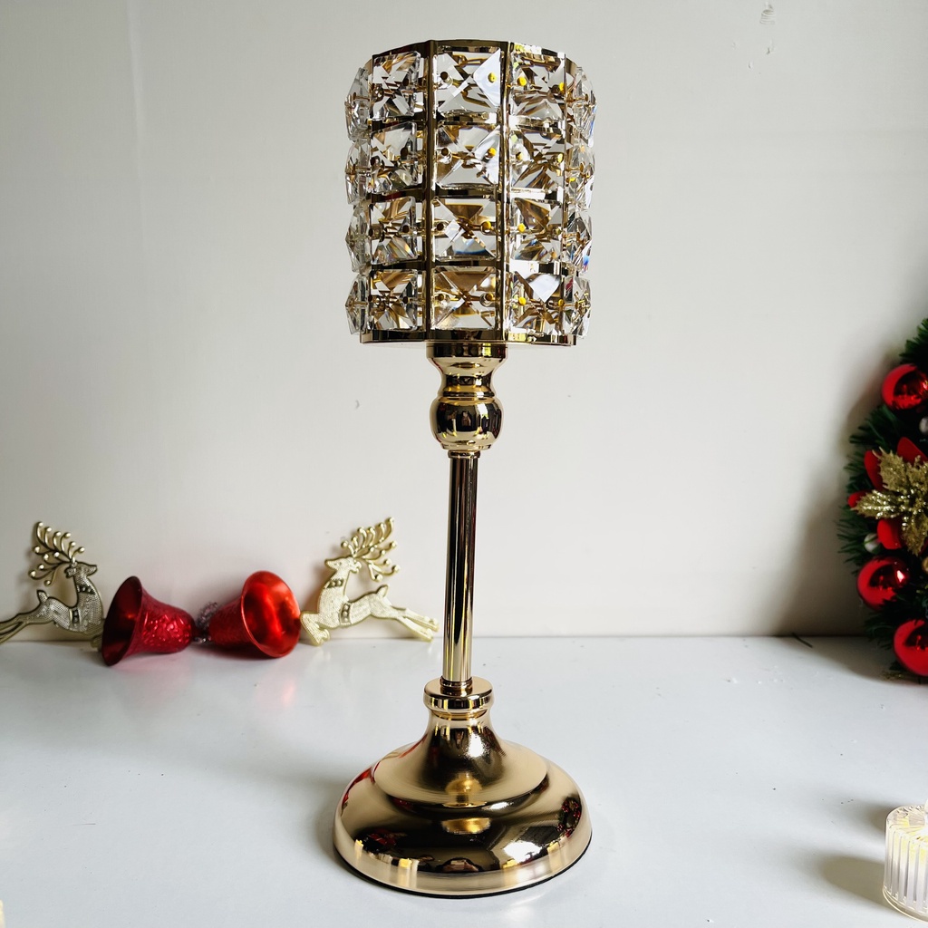 Chân đế nến kim cương phong cách Châu Âu trang trí nhà cửa, khách sạn