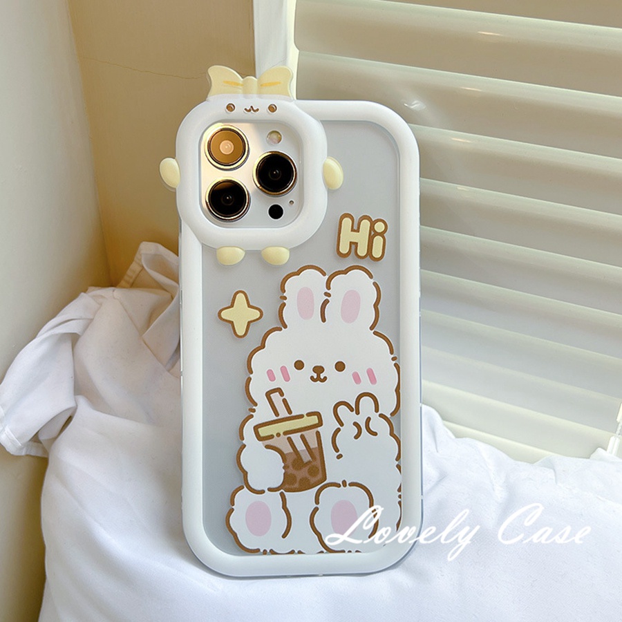 Ốp Điện Thoại Mềm Trong Suốt In Hình Cô Gái Uống Trà Sữa Cho IPhone 14 13 12 11 Pro Max X XR Xs Max 8 7 6 6s Plus SE 2020