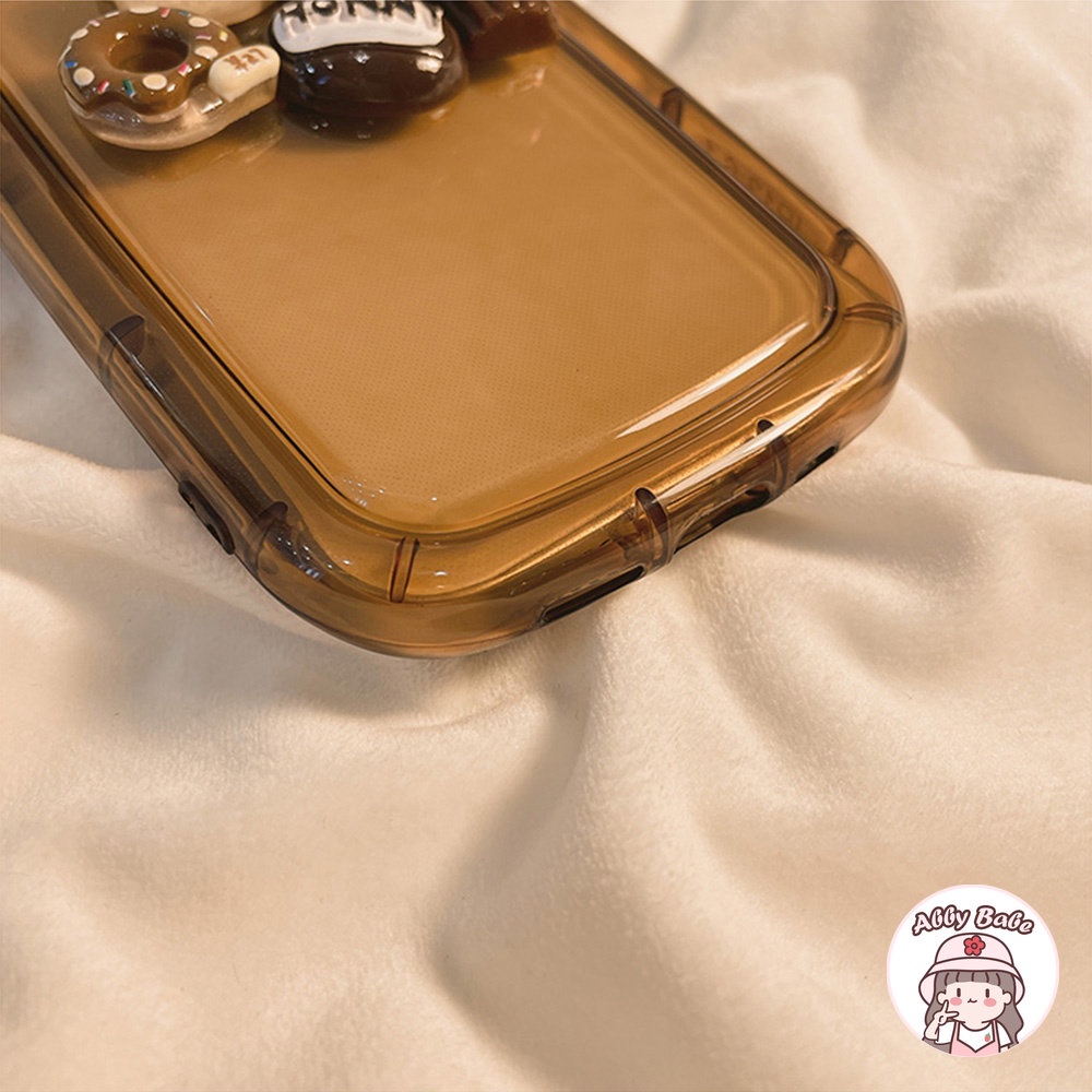 Ốp Điện Thoại TPU Mềm Trong Suốt Hình Gấu / Cà Phê 3D Cho IPhone 14 Pro Max 11 7Plus 13 12 11 Pro Max X XS XR