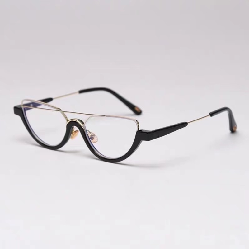 (KIQI-FASHION) COD Kính Mát Nửa Gọng Chống Tia UV Phong Cách Cổ Điển Thời Trang Cho Nữ