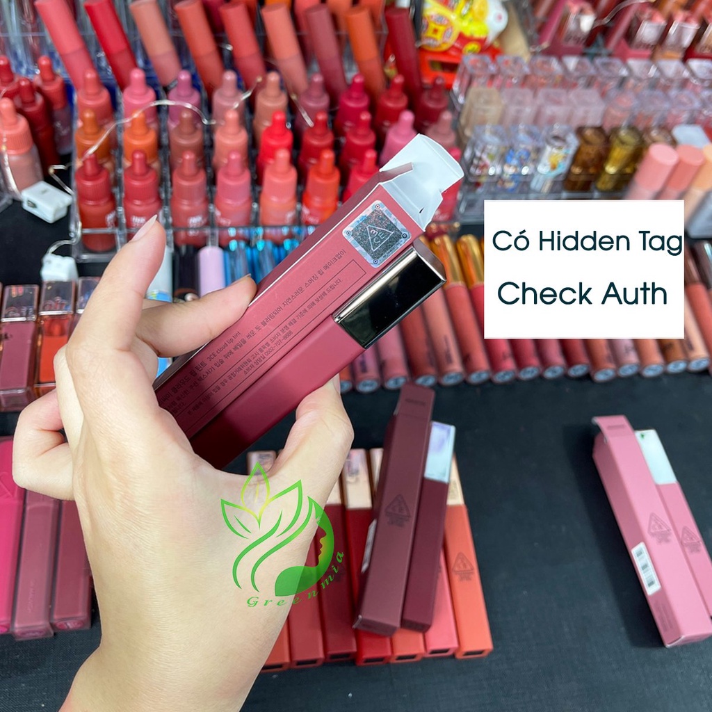 Son 3CE Kem Lì Cloud Lip Tint Cerise Bền Màu Lâu Trôi DATE MỚI CHÍNH HÃNG CHECK HIDDEN TAG