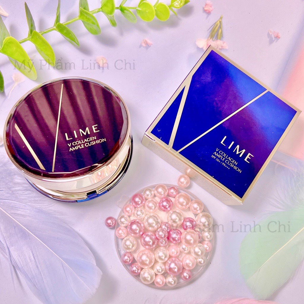 Phấn Nước Lime - Phấn Nước Kiềm Dầu,Che Phủ Tốt Lime Real Cover Pink Cushion SPF50+ PA+++