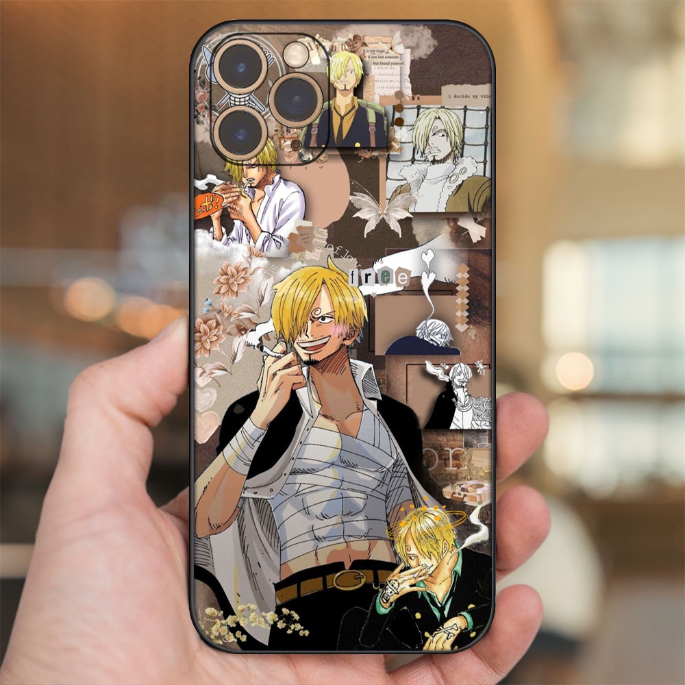 Ốp lưng iPhone 11 Pro dẻo đen cạnh vuông in hình Sanji One Piece Đảo Hải Tặc