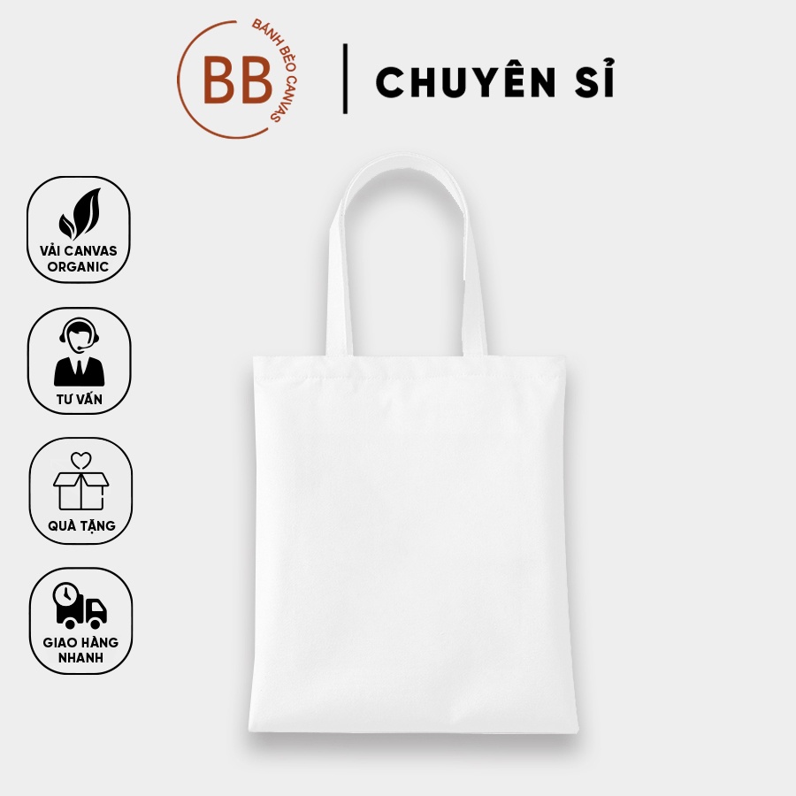 TÚI TOTE VẢI CANVAS MÀU TRƠN