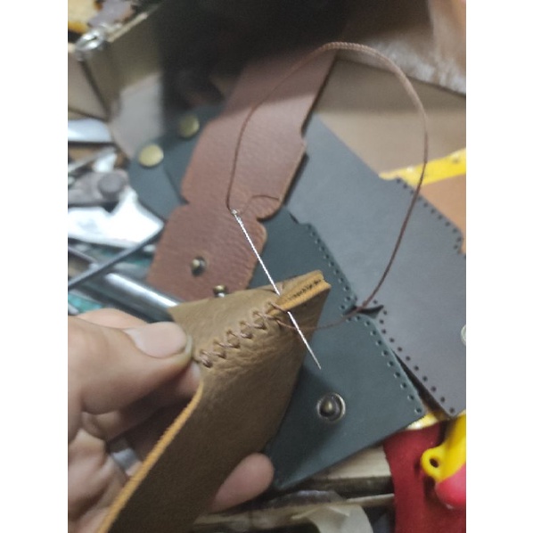 Phôi bao da zippo về tự khâu handmade