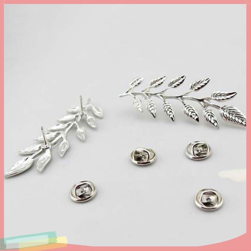 Set 2 ghim cài áo hình chiếc lá thời trang cho nam nữ chất lượng cao