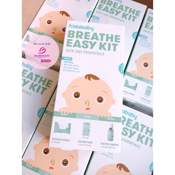 Bộ kit chăm sóc những ngày bé ốm COMBO BREATHE EASY KID FRIDA BABY -