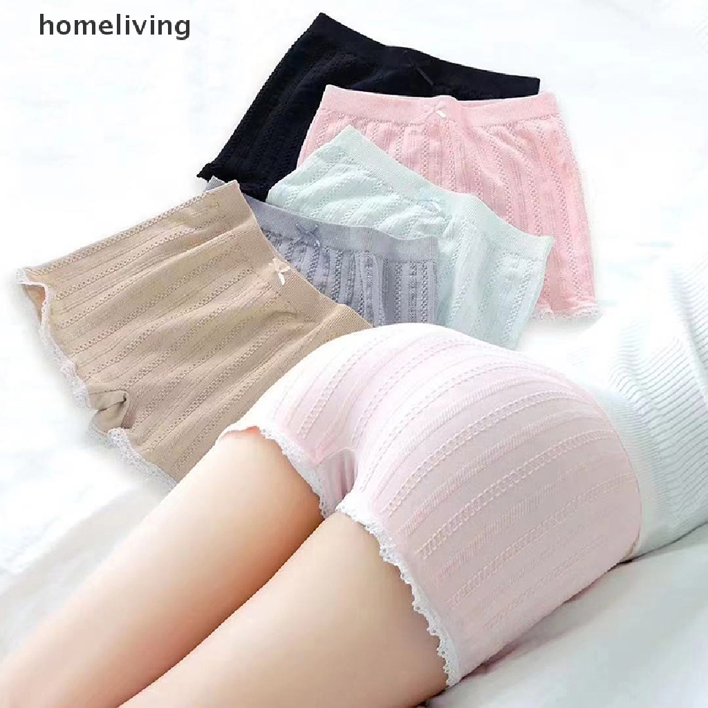Quần Short Legging Mềm Mại Không Đường May Phối Ren Thoáng Khí Quyến Rũ Cho Nữ