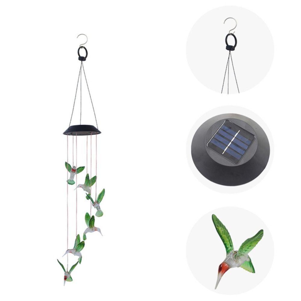 Đèn LED Năng Lượng Mặt Trời Hình Chim Ruồi Trang Trí Sân Vườn Mới