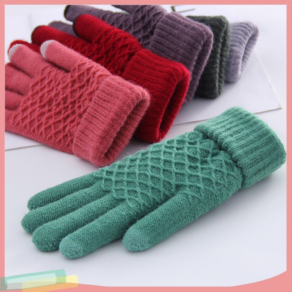 Đôi Găng Tay Len Ấm Áp Thời Trang Dành Cho Nữ